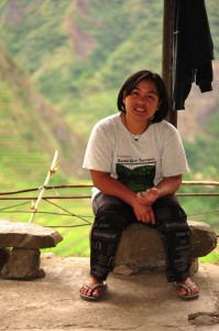Germaine...for hosting us in Batad, cooking us food, and giving us advice on how to reach the waterfalls. 6/4/10